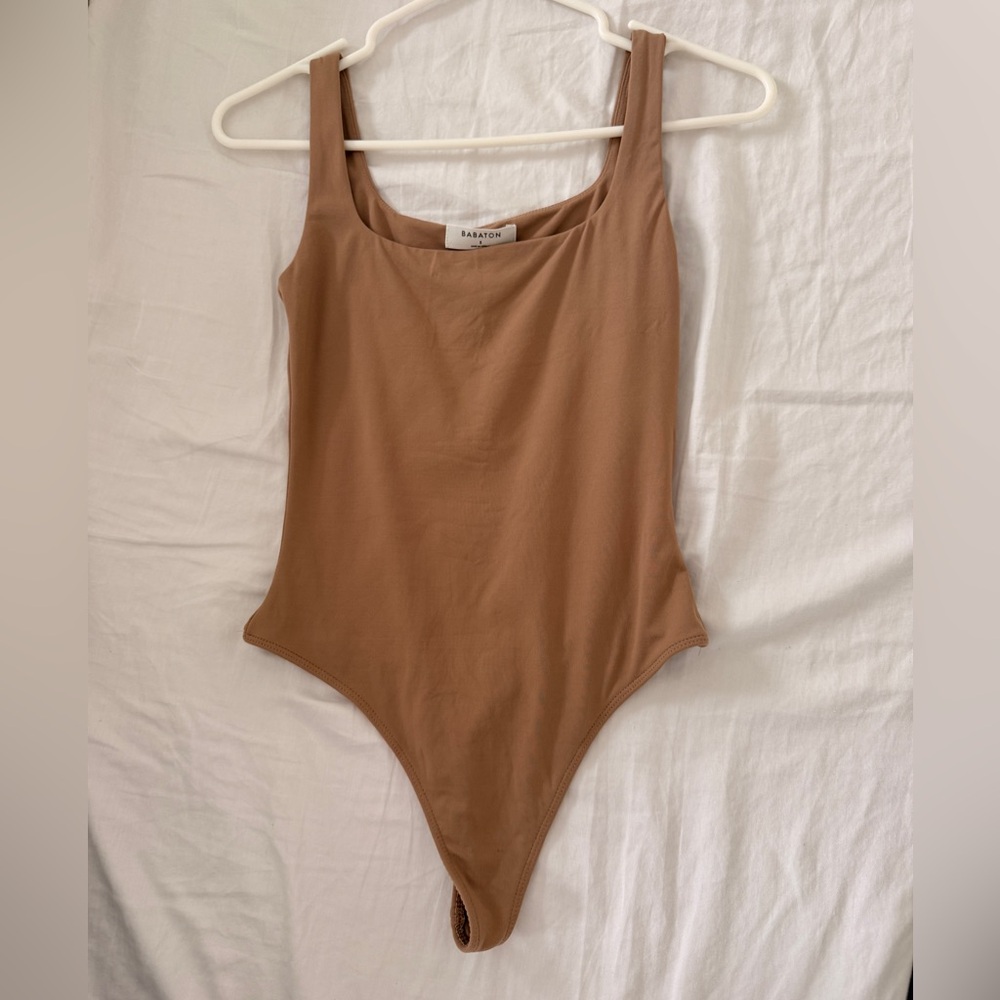 Aritzia Babaton Tan Bodysuit
